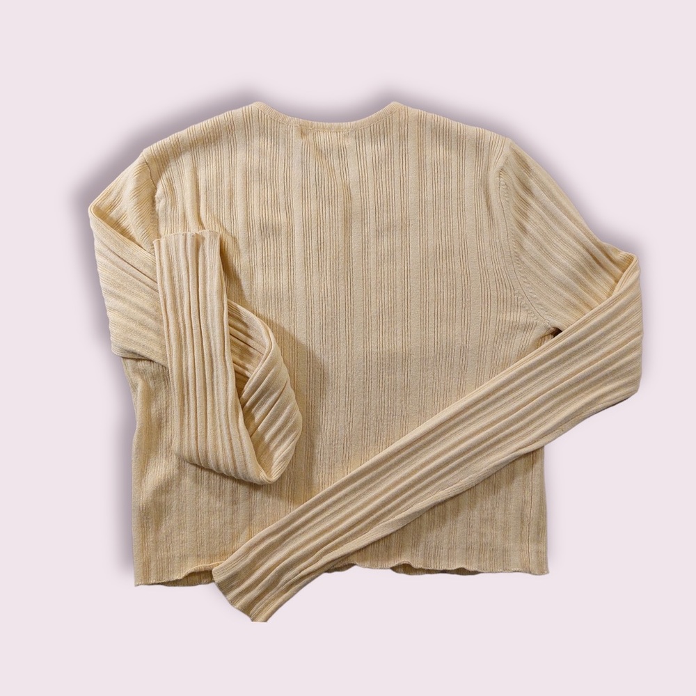 Garage Courtney Ribbed Cardigan Yellow - Picture 5 of 8
